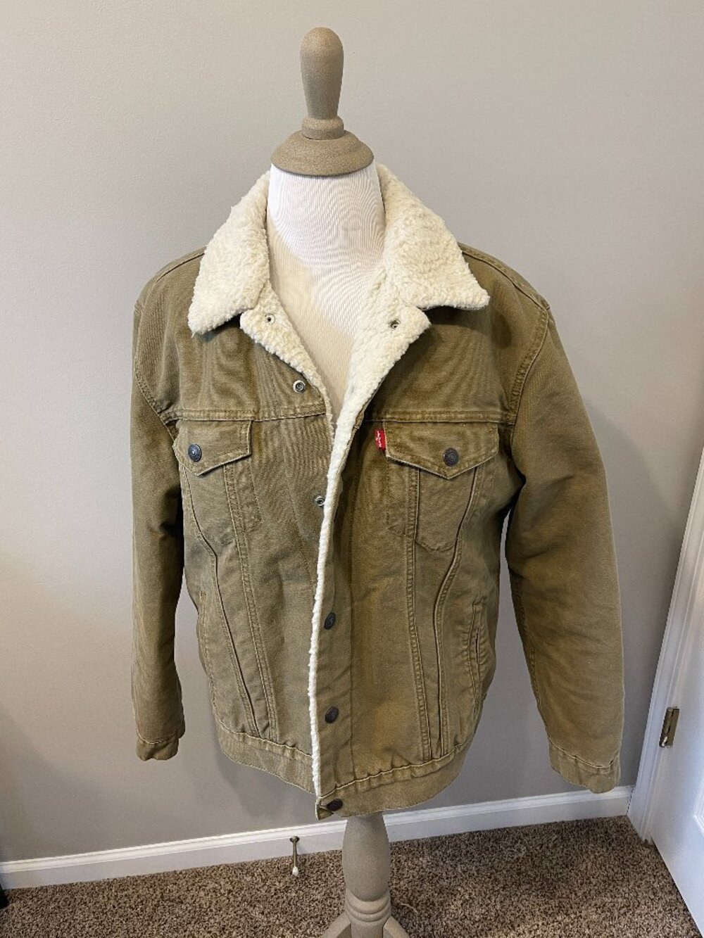 Levi's Sherpa Trucker Jacket Brown, Size M, Men's (Unisex, Women's)